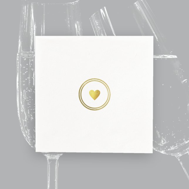 just a simple faux gold heart of love minimalist  napkins (Creator Uploaded)