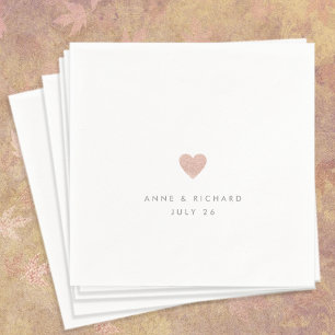 just a simple love heart . wedding celebration napkins