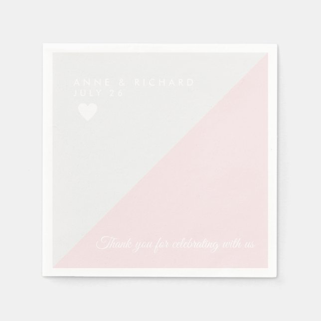Just a simple pale gray light pink  napkins (Front)