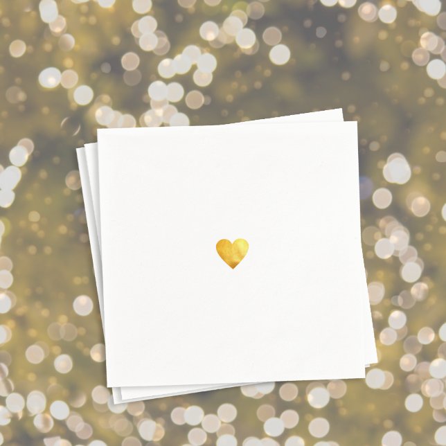 Just a Small Gold Heart of Love Napkins (Creator Uploaded)
