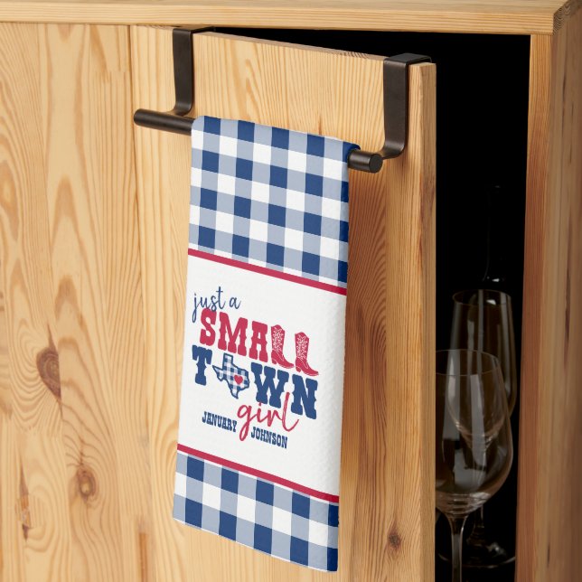 Just a Small Town Girl - Texas Kitchen Towel (Thirds Fold)