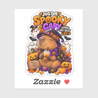Just a Spooky Capy Cute Halloween Capybara Sticker