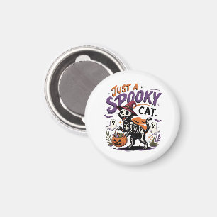 Just a Spooky Cat Halloween Magnet