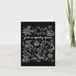 Just A Spooky Goose Cute Silly Halloween Doodles  Card