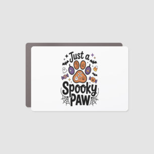 Just A Spooky Paw PNG, Dog Halloween Car Magnet