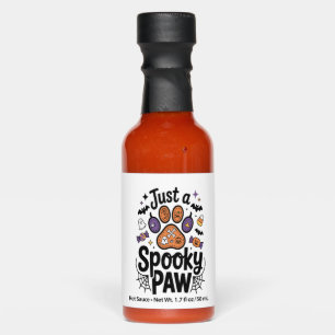 Just A Spooky Paw PNG, Dog Halloween Hot Sauces