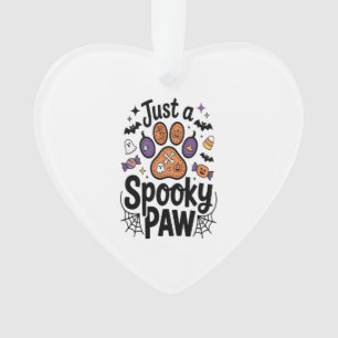 Just A Spooky Paw PNG, Dog Halloween Ornament