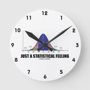 Just A Statistical Feeling (Statistical Humor) Round Clock