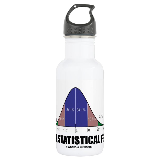 Just A Statistical Feeling (Statistical Humor) Stainless Steel Water Bottle (Front)