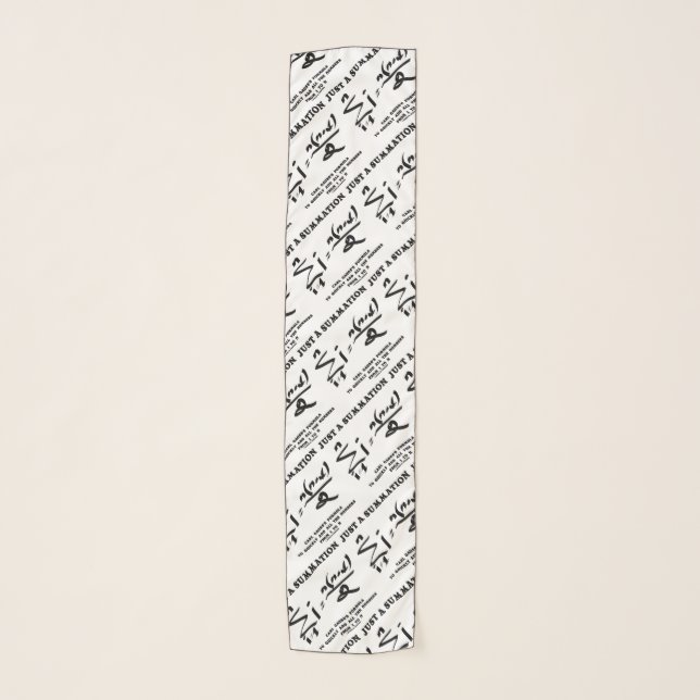 Just A Summation Math Equation Carl Gauss Formula Scarf (Front)