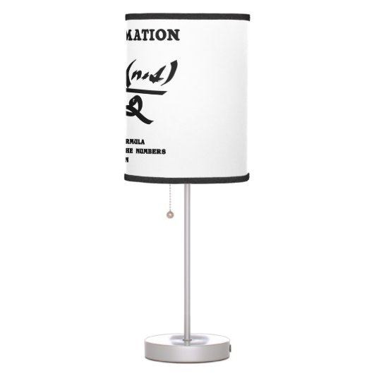Just A Summation Math Equation Carl Gauss Formula Table Lamp (Right)