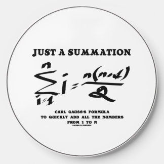 Just A Summation Math Equation Carl Gauss Formula Wireless Charger