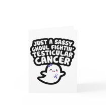 Just A Sy Ghoul Fighting Testicular Cancer Hallowe Card