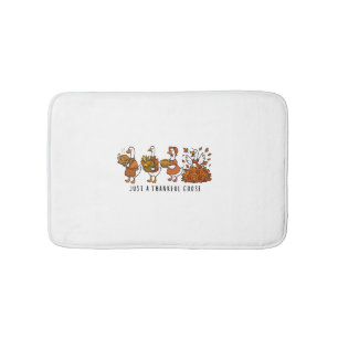 Just a Thankful Goose Happy Thankgiving Bath Mat