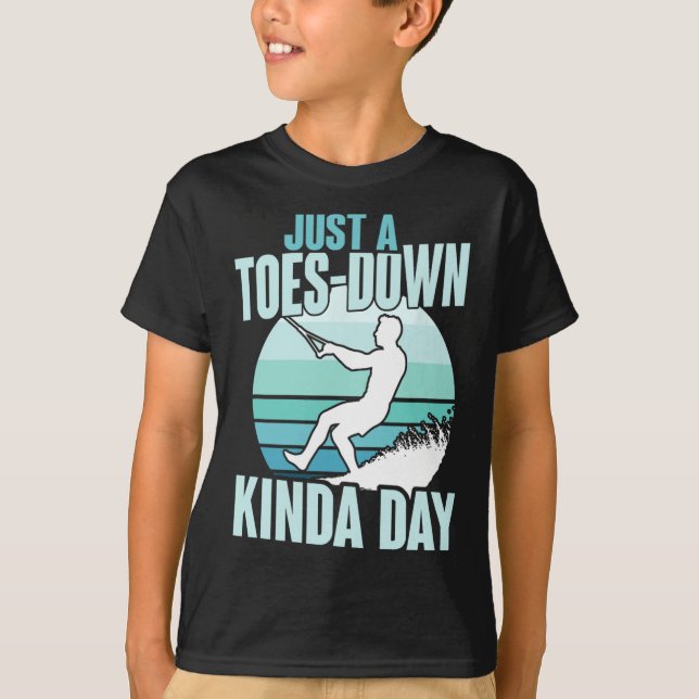 Just A Toes-down Kinda Day Retro Refoot Skiing  T-Shirt (Front)