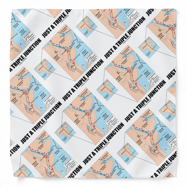 Just A Triple Junction Afar Triangle Geography Bandana (Front)
