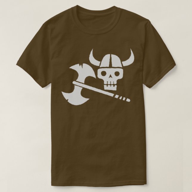 Just a Viking Skull T-Shirt (Design Front)