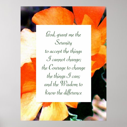 Just a Weed Serenity Prayer Poster