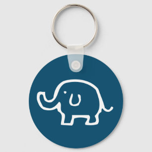 Just a White Elephant Keychain