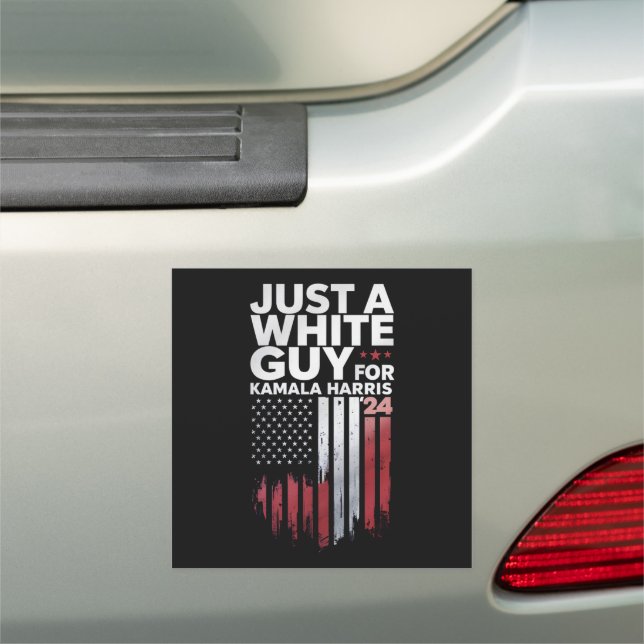 Just A White Guy For Kamala Harris Election 2024 Car Magnet (In Situ)