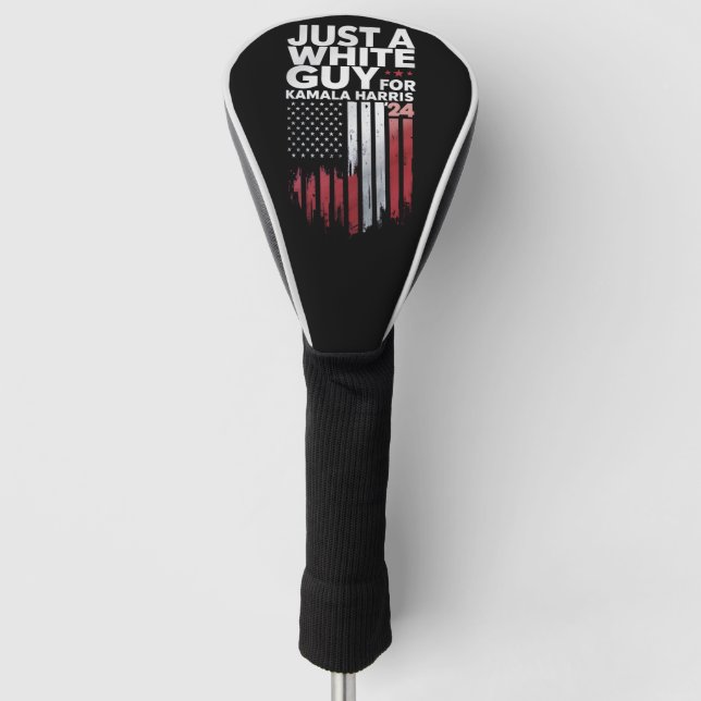Just A White Guy For Kamala Harris Election 2024 Golf Head Cover (Front)