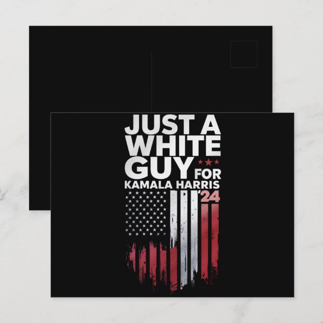 Just A White Guy For Kamala Harris Election 2024 Postcard (Front/Back)