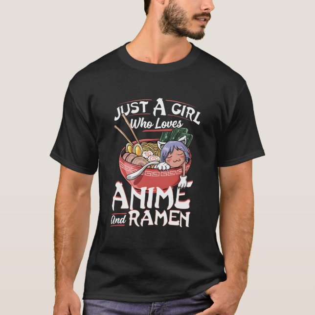 Just A Who Loves Anime And Ra Japanese Ga T-Shirt (Front)