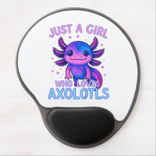 Just A Who Loves Axolotls Gel Mouse Pad