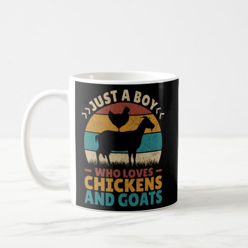 Just A Who Loves Chickens Goats Farm Animal Farmer Coffee Mug