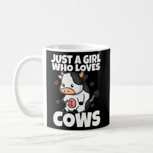 Just A Who Loves Cow Cow Milk Farmer Coffee Mug