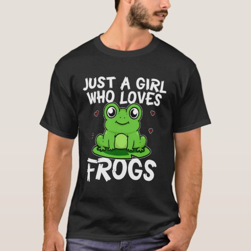 Just A Who Loves Frogs Green Frog T_Shirt