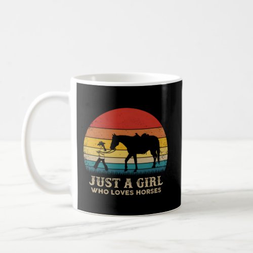 Just A Who Loves Horses Coffee Mug