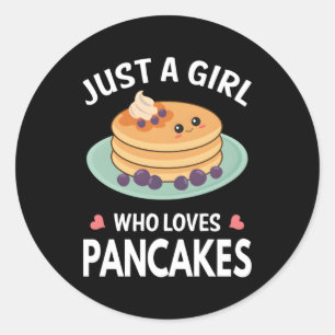 Just A Who Loves Pancakes I Pancakes Classic Round Sticker