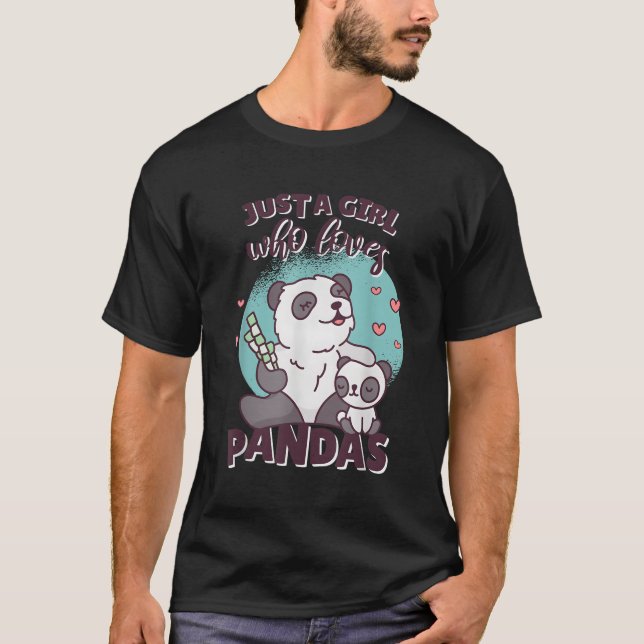 Just A Who Loves Panda Panda T-Shirt (Front)