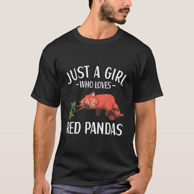 Just A Who Loves Red Pandas Red Panda T-Shirt (Front)
