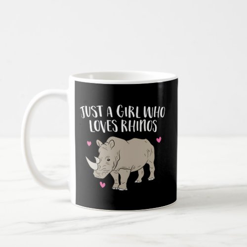 Just A Who Loves Rhinos Rhinoceros Coffee Mug