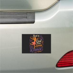 Just A Who Loves To Dance Dancing Car Magnet
