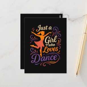 Just A Who Loves To Dance Dancing Postcard