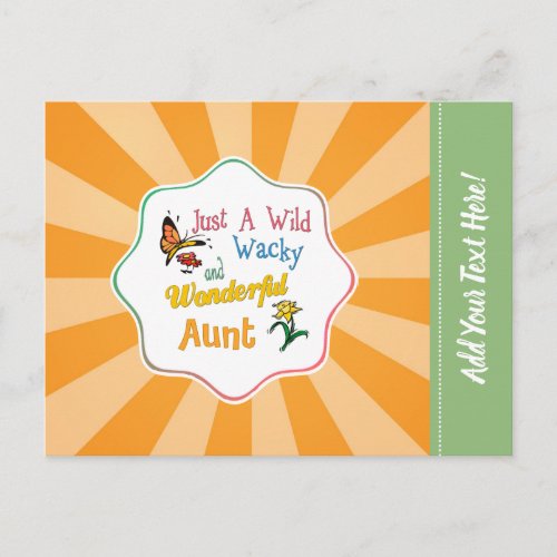 Just A Wild Wacky Wonderful Aunt Postcard
