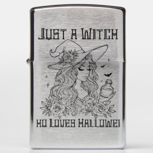 Just a Witch Who Loves Halloween Zippo Lighter