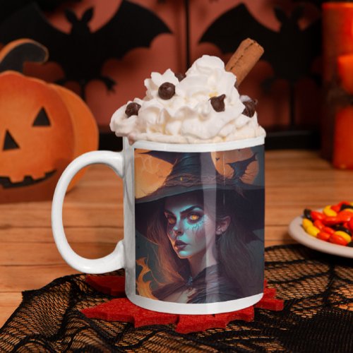 Just a Witch who needs her Coffee Two_Tone Coffee Mug