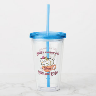 Just a Woman Who Loves Cats and Coffee Acrylic Tumbler