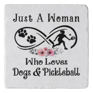 just a woman who loves dogs and Pickleball Trivet