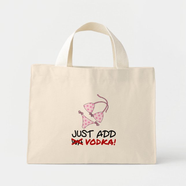 Just add vodka mini tote bag (Front)