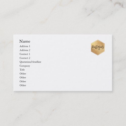 Just add your logo, plain white business card