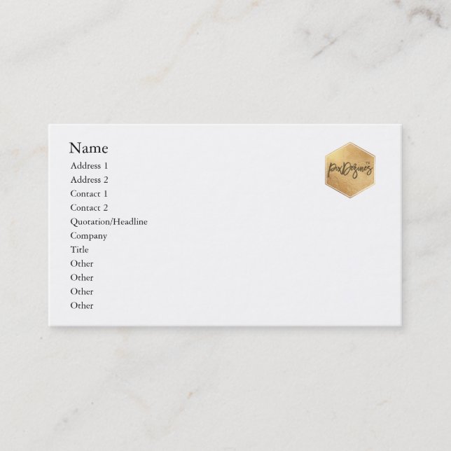 Just add your logo, plain white/DIY background Business Card (Front)