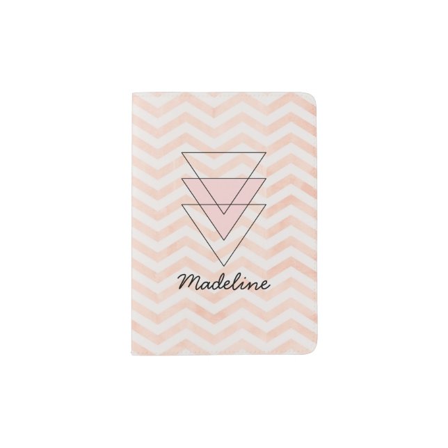 Just Add Your Name Personalized Chevron Passport Holder (Front)