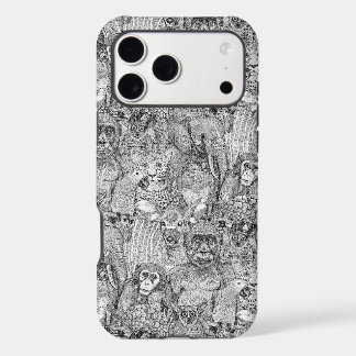 just african jungle animals black white iPhone 17 pro max case