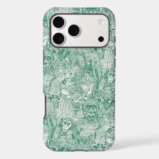 just african jungle animals emerald green hp iPhone 17 pro max case