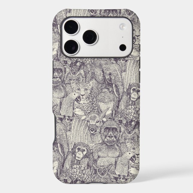 just african jungle animals mulberry pearl Case-Mate iPhone case (Back)